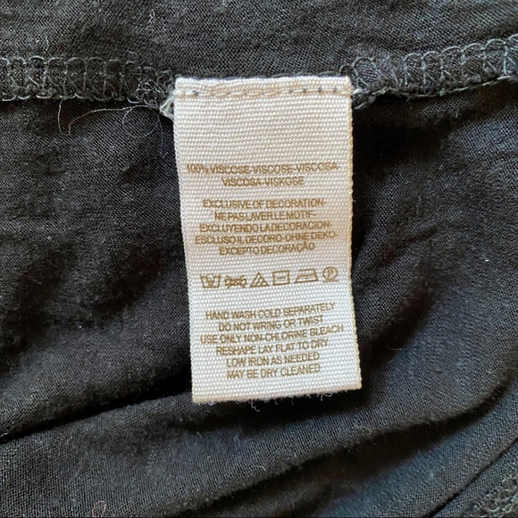 Free People Black Short Sleeve Top with Lace Inserts M - Picture 8 of 8